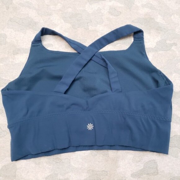 Athleta Sports Bra Womens XL Blue Pullover Athletic Gym Fitness Yoga - Picture 4 of 5